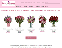 Tablet Screenshot of fancyflowershouston.com